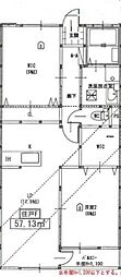 ハートフルレジデンス金川 2LDKの間取図画像