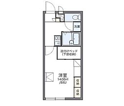 レオパレス総社南 1Kの間取図画像
