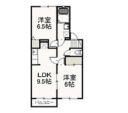 サンシャイン中井B 2LDKの間取図画像
