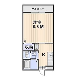 ディアスルシード3 1Kの間取図画像