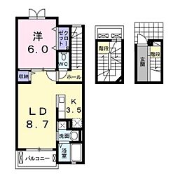 グランツ 1LDKの間取図画像