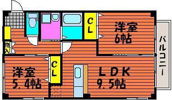 岡山県岡山市北区今保(賃貸マンション2LDK・1階・54.65㎡)の写真 その2