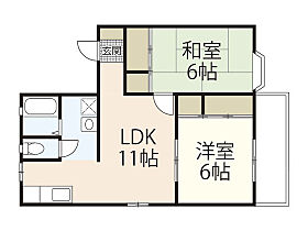 岡山県岡山市北区岩井2丁目（賃貸アパート2LDK・2階・52.17㎡） その2