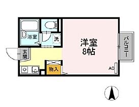 岡山県岡山市北区津島福居1丁目（賃貸アパート1R・2階・23.18㎡） その2