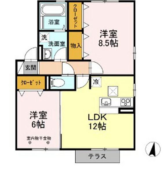 岡山県岡山市北区白石(賃貸アパート2LDK・1階・51.00㎡)の写真 その23