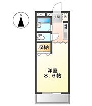 岡山県岡山市北区高柳西町（賃貸アパート1K・1階・24.09㎡） その2