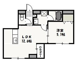 岡山県岡山市北区富田町2丁目（賃貸マンション1LDK・4階・40.00㎡） その2