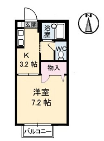 岡山県岡山市北区平田(賃貸アパート1K・1階・24.71㎡)の写真 その2