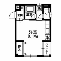 岡山県岡山市北区大供3丁目（賃貸アパート1K・1階・21.44㎡） その2