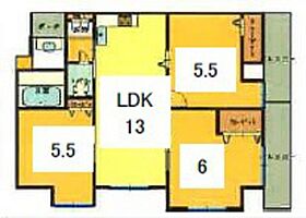 岡山県岡山市北区伊福町1丁目（賃貸マンション3LDK・2階・68.00㎡） その2