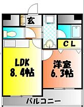 岡山県岡山市中区浜（賃貸マンション1LDK・2階・34.02㎡） その2