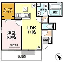 岡山県岡山市南区福田（賃貸アパート1LDK・1階・45.38㎡） その2