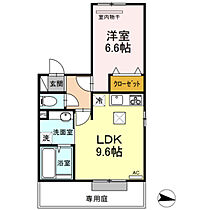 岡山県岡山市中区倉富（賃貸アパート1LDK・1階・40.46㎡） その2