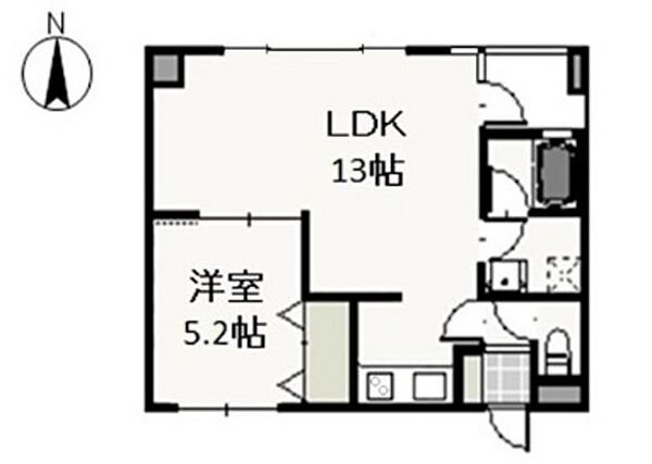 Court　Condohr ｜岡山県岡山市北区平和町(賃貸マンション1LDK・4階・40.00㎡)の写真 その2