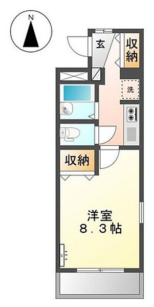 イブ・マキ ｜岡山県岡山市北区今保(賃貸マンション1K・2階・27.73㎡)の写真 その2