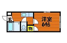ACT18 1階1Kの間取り