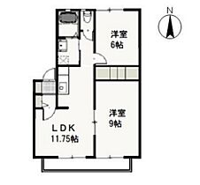 アーバンＦ　C  ｜ 岡山県岡山市北区野田3丁目（賃貸アパート2LDK・2階・57.55㎡） その2