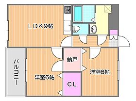 岡崎コーポ  ｜ 岡山県岡山市南区豊成1丁目（賃貸マンション2LDK・3階・50.00㎡） その2