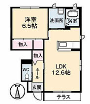 グラン・マーレ　弐番館  ｜ 岡山県岡山市中区湊（賃貸アパート1LDK・1階・47.08㎡） その2