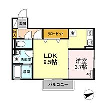 グランドソレーユ  ｜ 岡山県岡山市南区新保（賃貸アパート1LDK・1階・36.00㎡） その2