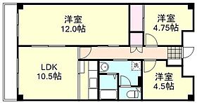 ファミール岡山  ｜ 岡山県岡山市中区浜（賃貸マンション3LDK・4階・75.13㎡） その2