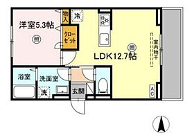 パシャーク  ｜ 岡山県岡山市南区福富西3丁目（賃貸アパート1LDK・1階・41.67㎡） その2