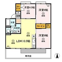 エステート竹内  ｜ 岡山県岡山市中区福泊（賃貸アパート3LDK・1階・62.88㎡） その2