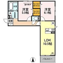 Cardano  ｜ 岡山県岡山市中区平井7丁目（賃貸アパート2LDK・3階・55.02㎡） その2