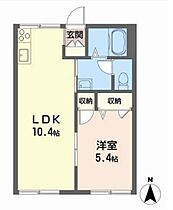 チューリップハイツ　A棟  ｜ 岡山県岡山市北区田中（賃貸アパート1LDK・2階・35.38㎡） その2