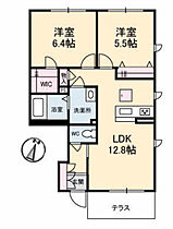 アリエッタ　B棟  ｜ 岡山県岡山市東区瀬戸町下（賃貸アパート2LDK・1階・56.13㎡） その2