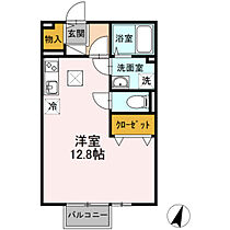 サニーハウス・横井　B棟  ｜ 岡山県岡山市北区横井上（賃貸アパート1R・1階・33.39㎡） その2