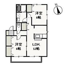 ヴィンテージ　ツイン　B  ｜ 岡山県岡山市北区野田5丁目（賃貸アパート2LDK・2階・57.96㎡） その2