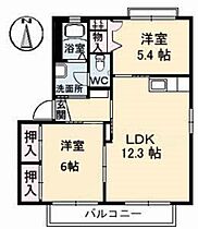 エスティー新福　D棟  ｜ 岡山県岡山市南区新福2丁目（賃貸アパート2LDK・1階・56.09㎡） その2