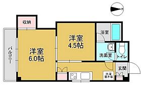 エバグリーン磨屋町  ｜ 岡山県岡山市北区磨屋町（賃貸マンション2K・5階・35.65㎡） その2