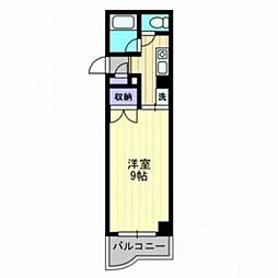 グランツ西古松I 4階1Kの間取り