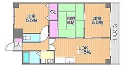 イルサローネ 3LDKの間取図画像