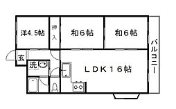 YSビル岡南 3階3LDKの間取り