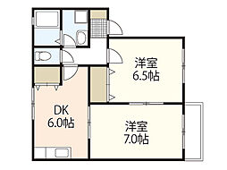 シェーンブルグ2E 2DKの間取図画像