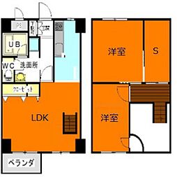 アーバンハウス大供 2SLDKの間取図画像
