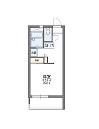 レオパレスラピュタ 1Kの間取図画像