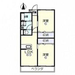 武田マンション 2階3DKの間取り