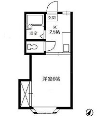 ロマーナ中庄 1Kの間取図画像