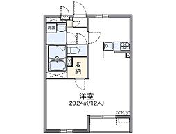 レオネクストパナメーラK ワンルームの間取図画像