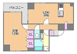 第一天瀬ビル 1LDKの間取図画像