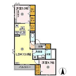 間取図画像 2LDK