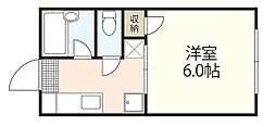 コーポプチ 1Kの間取図画像