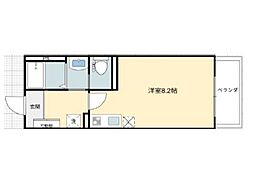 グランメゾン学南 ワンルームの間取図画像