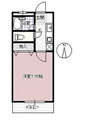 はなはうす 1Kの間取図画像