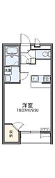 レオパレスシャルマン上道3 1Kの間取図画像