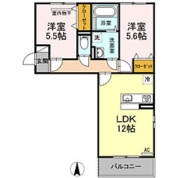 間取図画像 2LDK